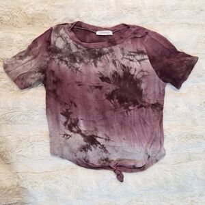 Tie Dye Front Knot Crop Top | Grunge Fairycore Y2K Aesthetic | XS/S